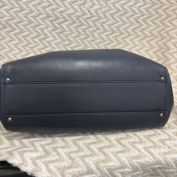 Tory Burch Black Leather Chain Strap Shoulder Tote Bag Purse - Picture 6 of 12